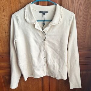 Adrianna Papell Cream Knit Top